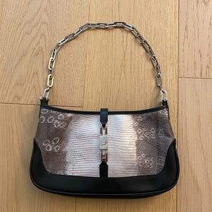 Gucci Lizard Classic Clutch or Shoulder Bag